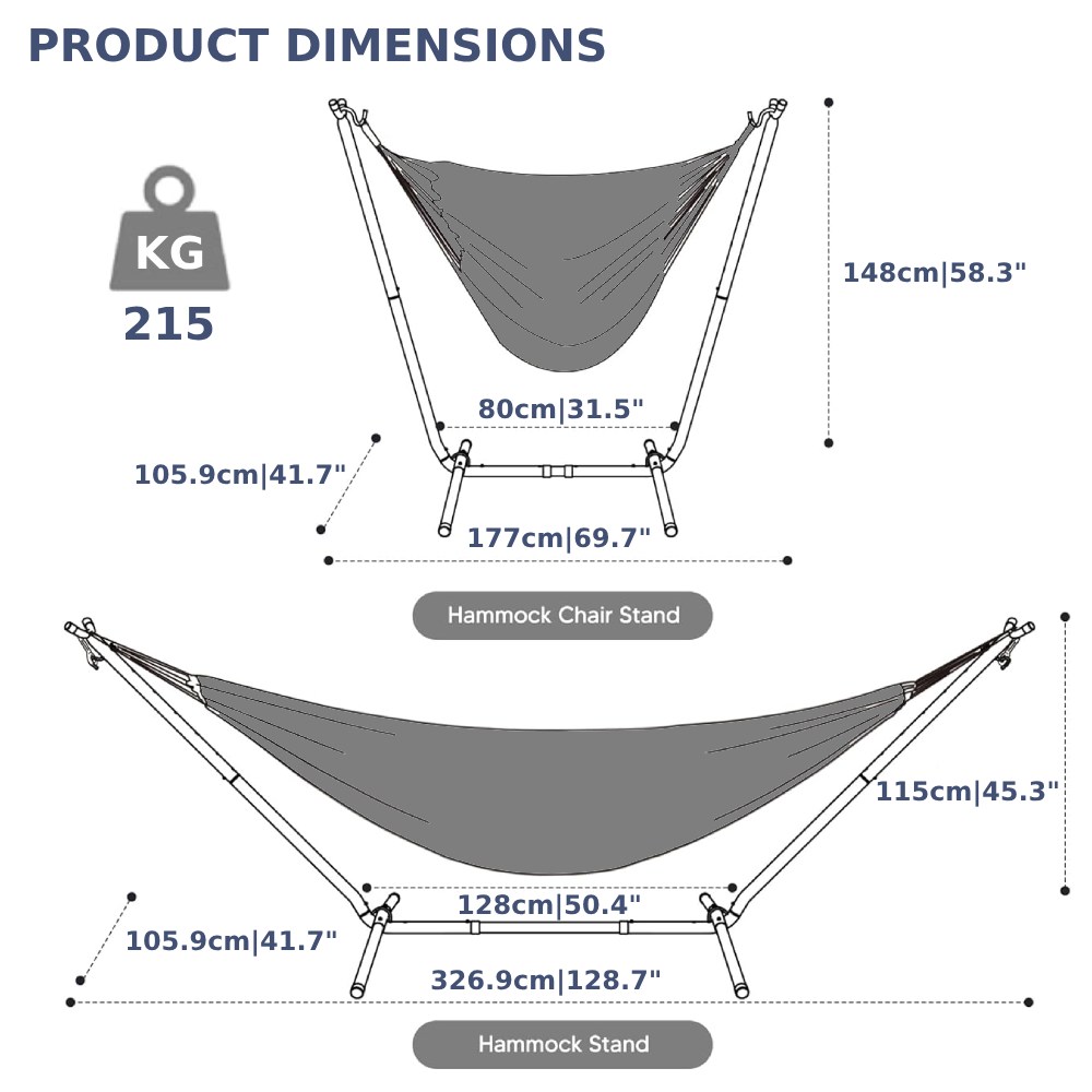 Portable Hammock and Stand (Beige)